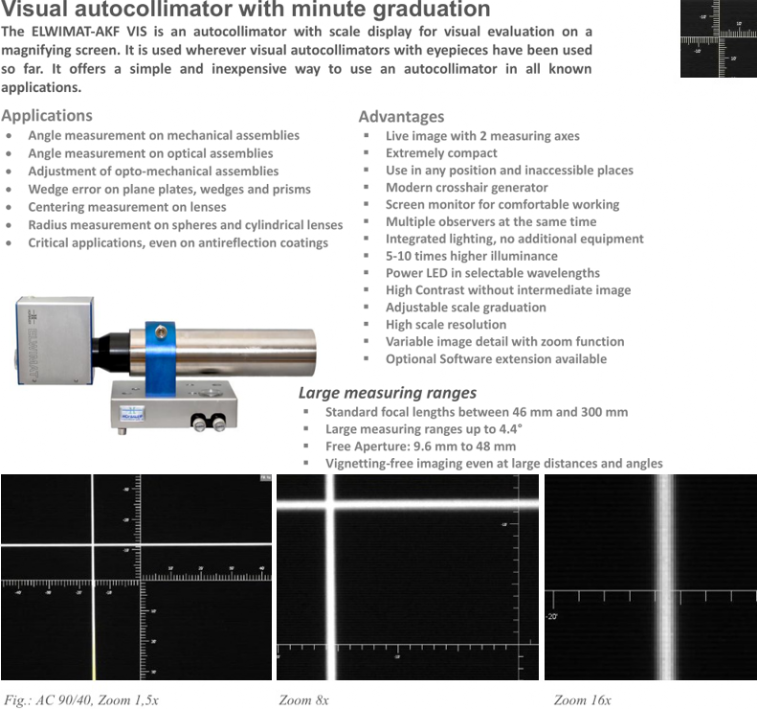 autocollimator Elwimat -AKF VIS 1000